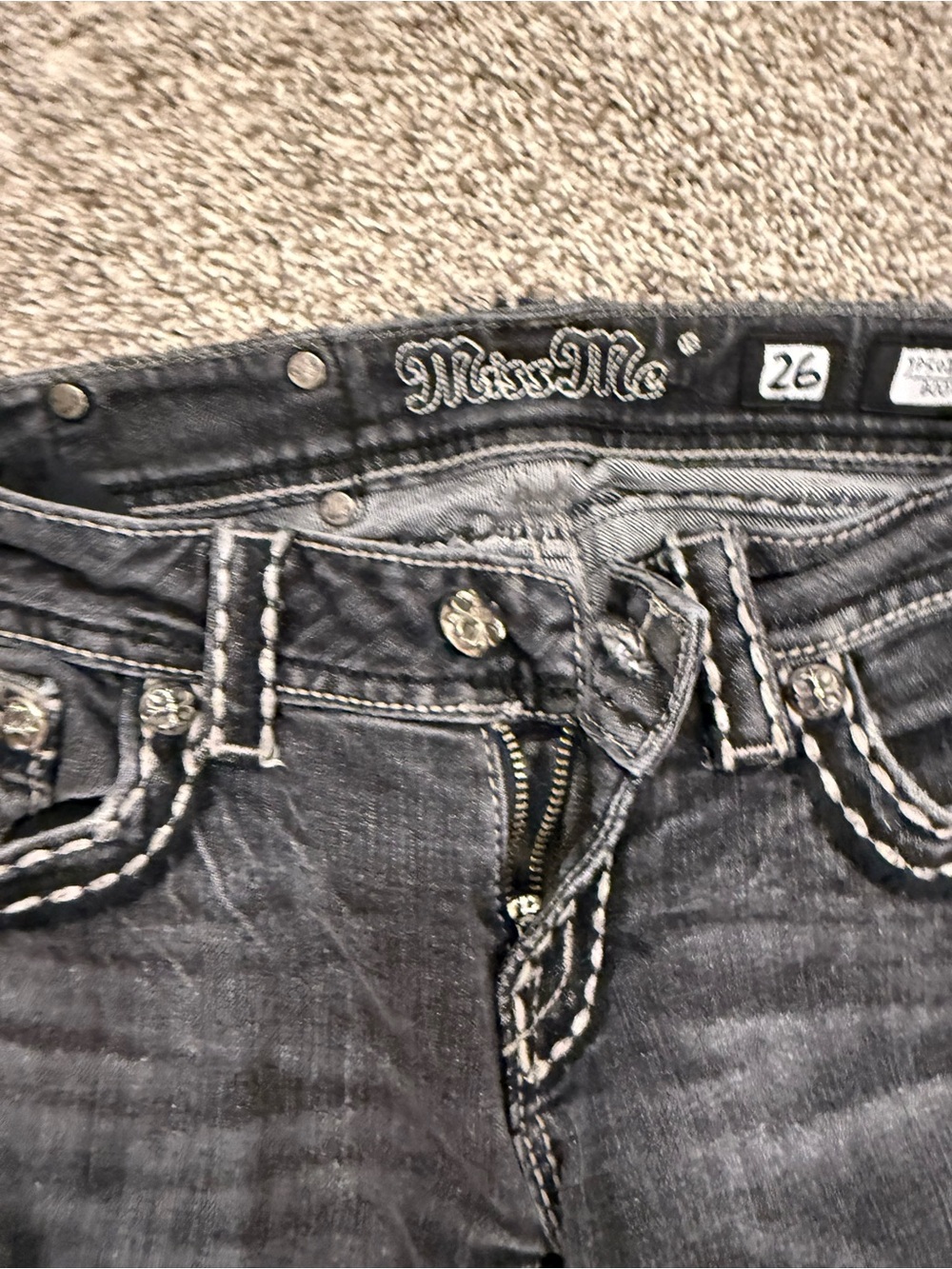 Miss Me Women's Dark Gray Bootcut Jeans - Picture 3 of 6